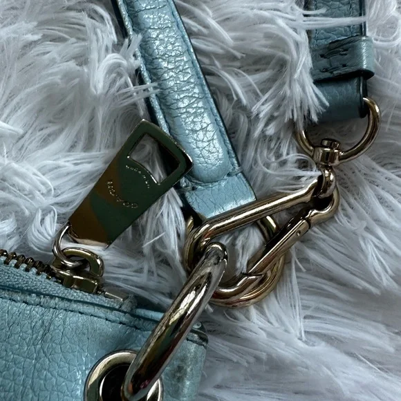 Coach Charley Embossed Horse and Carriage Pebbled Leather Crossbody Purse - Picture 4 of 9